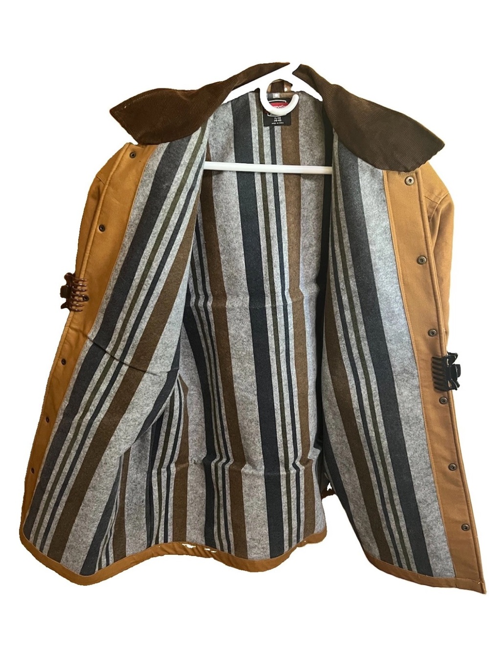 Wrangler Workwear Jacket Mens XL Brown Duck Canvas Blanket Lined Chore Coat 5515